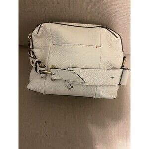 India Hicks Ivory Pebbled Leather Shift And Switch Crossbody Bag